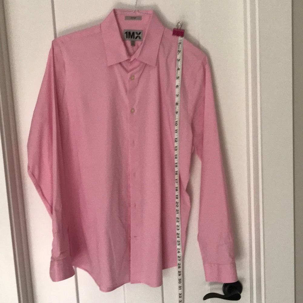 Express pink button down size L